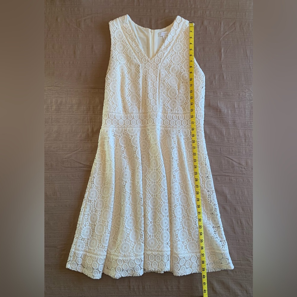 Elegant Ivory Lace Sleeveless Dress  NWT Perfect for Bride-to-be